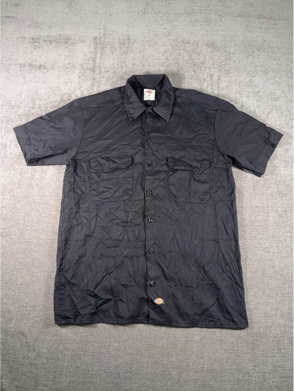 Dickies Men's Black Short Sleeve Work Shirt Medium